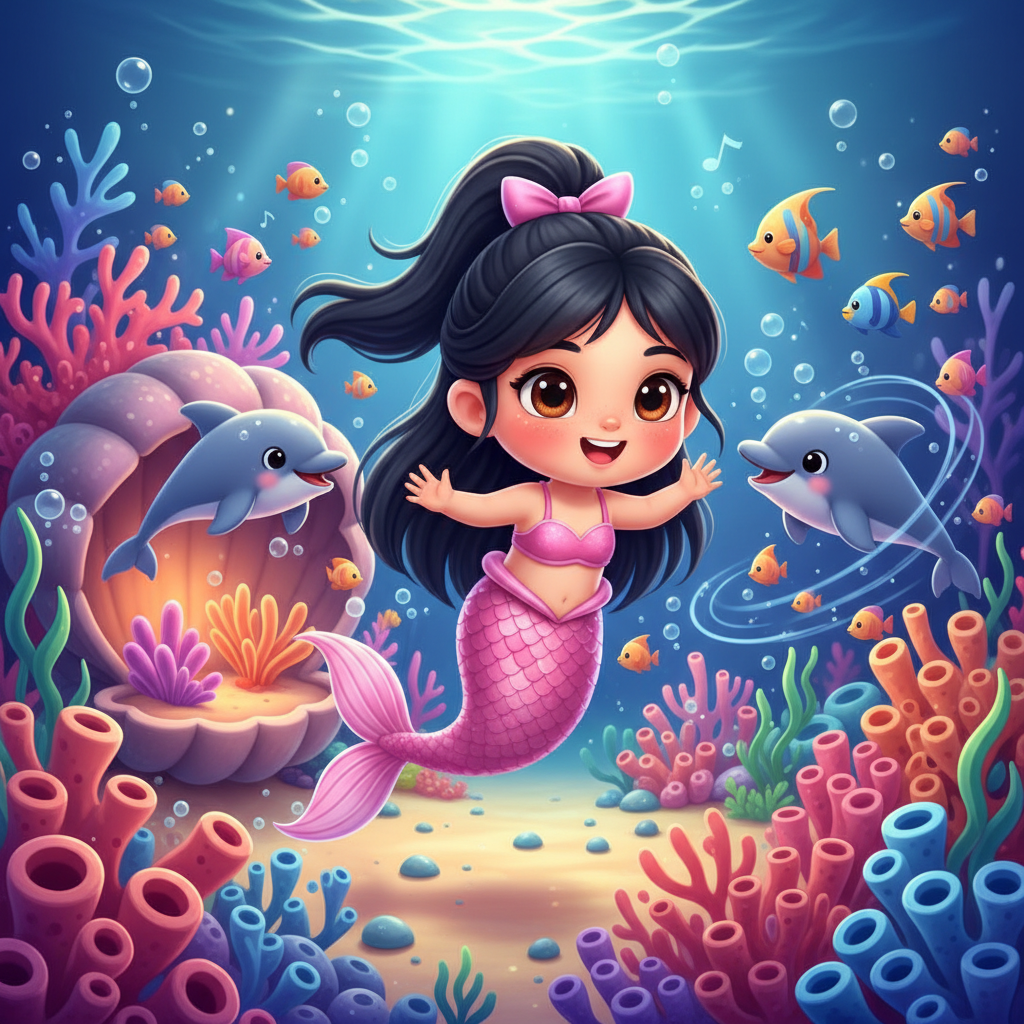 Aaliyah's Shimmering Mermaid Dream